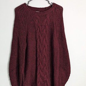 Cozy American Eagle Burgundy Sweater Dress
